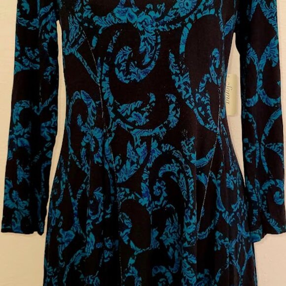 Soma Black and Blue Tunic Top - Picture 4 of 6